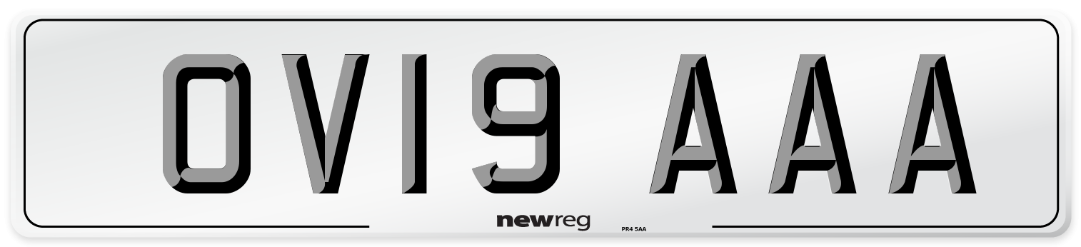 OV19 AAA Number Plate from New Reg